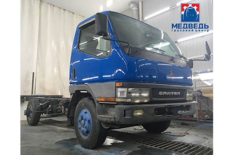 Кузовной ремонт: клепание рамы на автомобиле Mitsubishi Canter. Еще один довольный клиент!